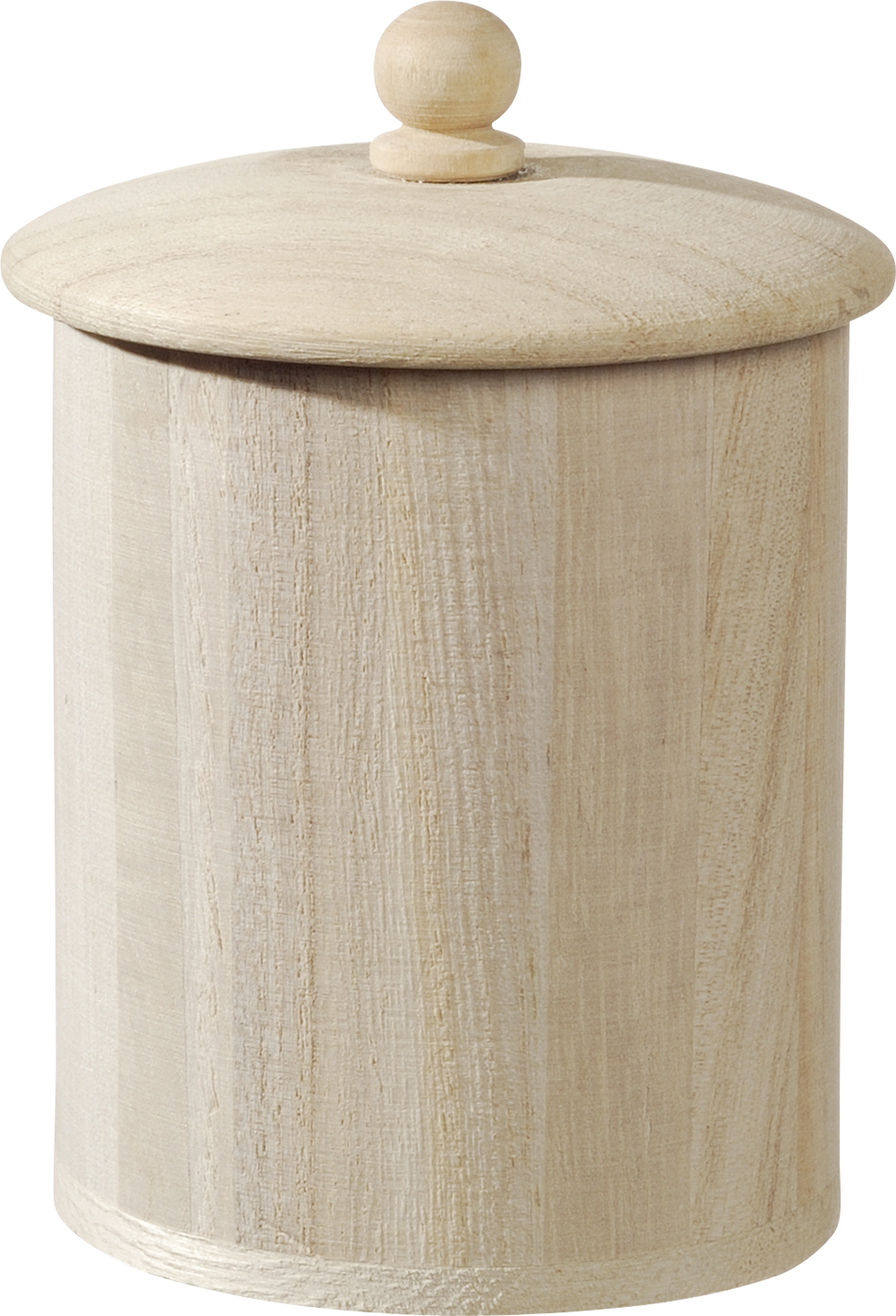 Houten doos H8,5cm ø 6,5cm deksel